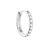 White zircon hoop L