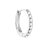 White zircon hoop L