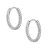 Infinity hoop white - srebrne kolczyki kółka z cyrkoniami