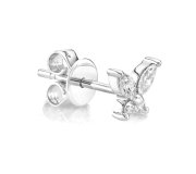 Butterfly diamond stud