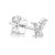 Butterfly diamond stud