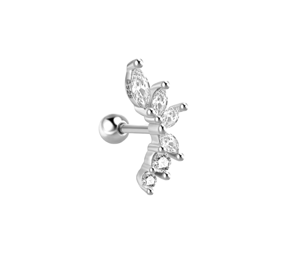 Leaf marquise piercing