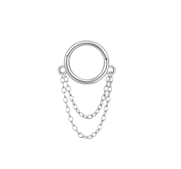 Helix hoop with double chain