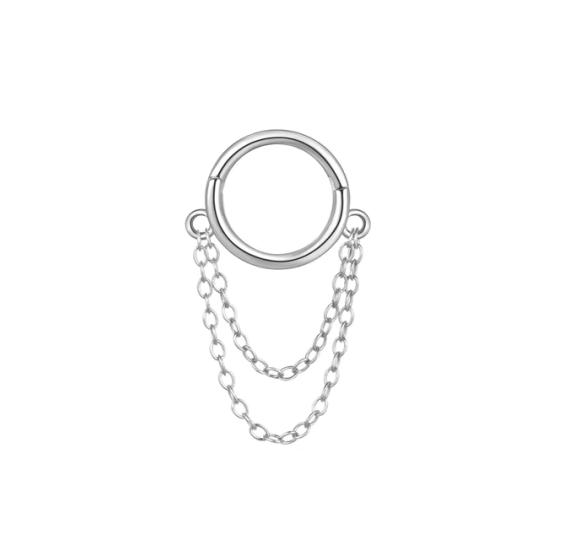 Helix hoop with double chain