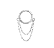 Helix hoop with double chain