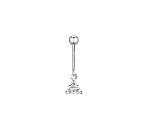 Trio diamond vertical helix piercing