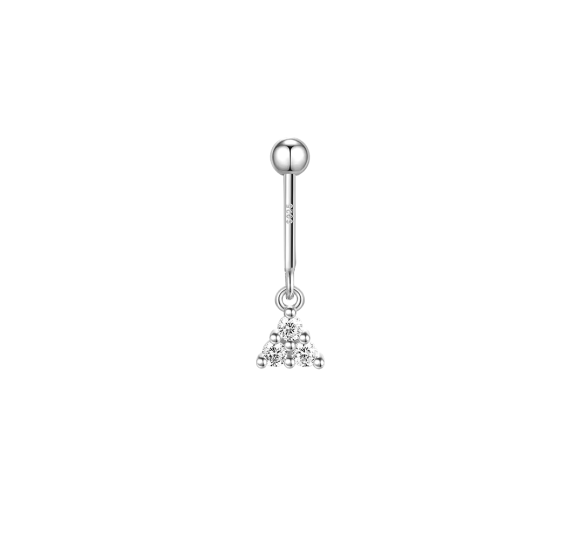 Trio diamond vertical helix piercing