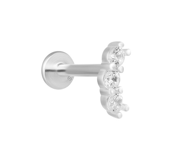 Triple brilant labret