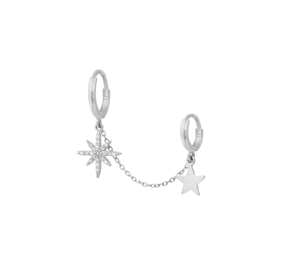 North Stars - chain earrings 