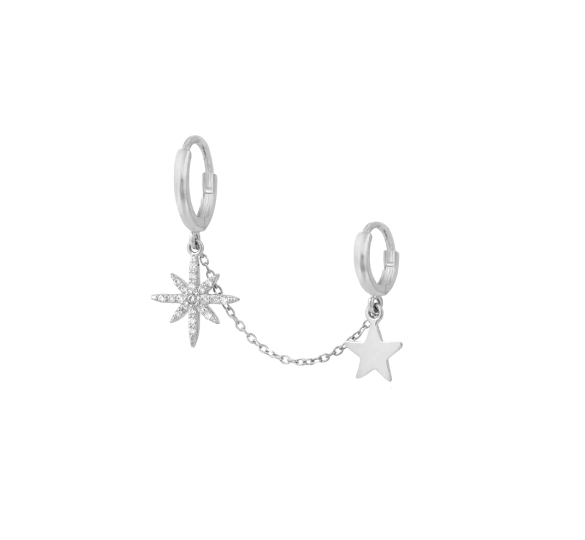 North Stars - chain earrings 