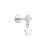 Star labret - srebrny kolczyk piercingowy typu labret