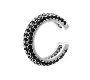 Nausznica Ljubljana black - ozdobna nausznica z czarnymi cyrkoniami