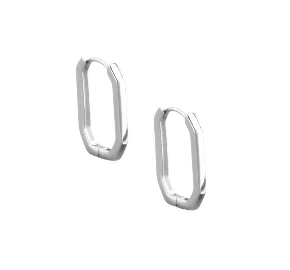 Octagon hoop earrings