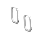 Octagon hoop earrings
