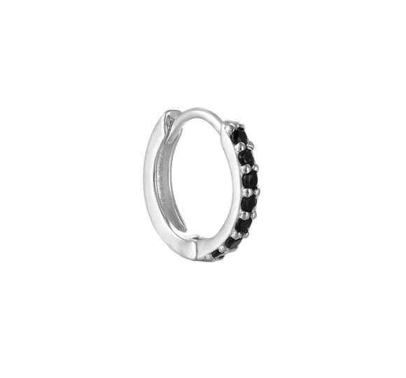 Black zircon hoop M