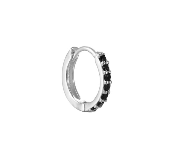 Black zircon hoop M