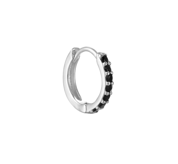 Black zircon hoop M
