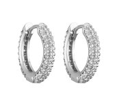 Crystal white hoop - kolczyki kółka z białymi cyrkoniami