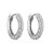 Crystal white hoop - kolczyki kółka z białymi cyrkoniami