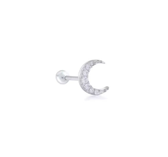 Crescent moon piercing