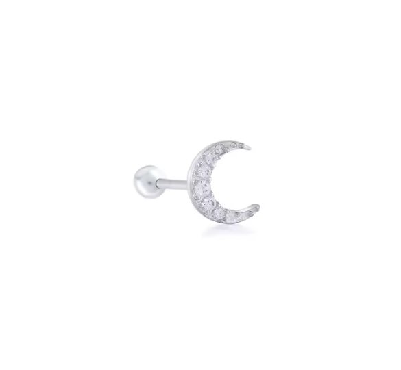 Crescent moon piercing