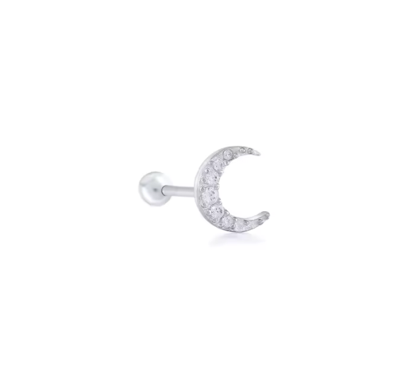Crescent moon piercing