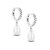 Pearl Drop Hoop Earrings - srebrne kolczyki kółka z zawieszkami