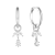 Marquise hoop earrings