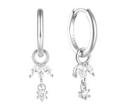 Marquise hoop earrings