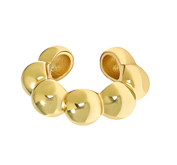 Nausznica Side - pozłacana nausznica bąbelkowa