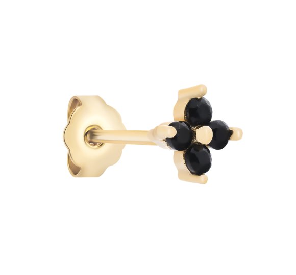 Flower Daisy black stud L