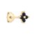 Flower Daisy black stud L
