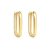 Big long oval - pozłacane owalne kolczyki