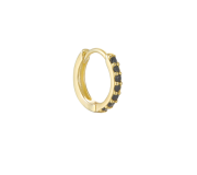 Black zircon hoop XS