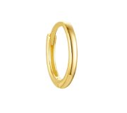 Classical hoop L - gładkie, pozłacane kolczyki kółka 