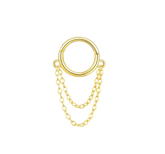 Helix hoop with double chain