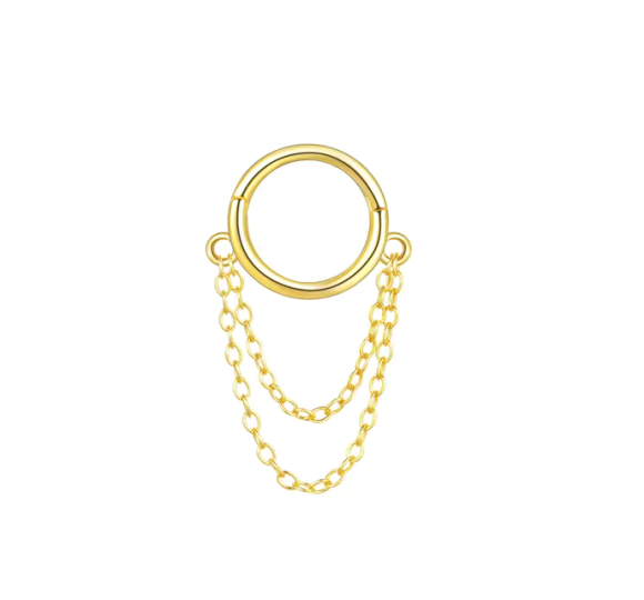 Helix hoop with double chain