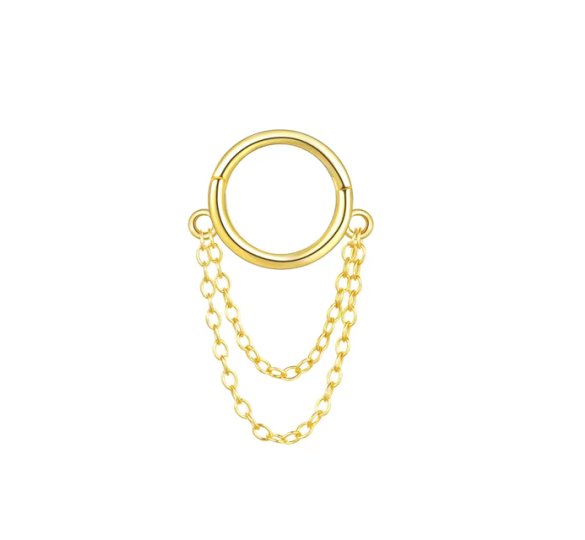 Helix hoop with double chain