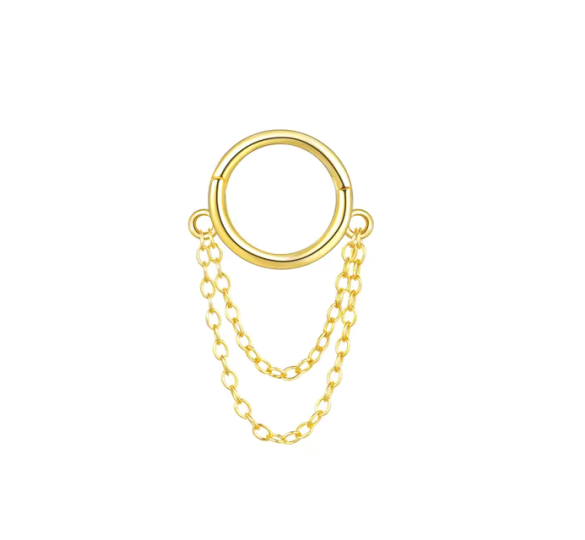 Helix hoop with double chain
