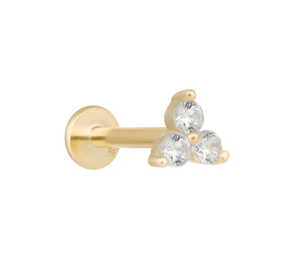 Trio diamond labret
