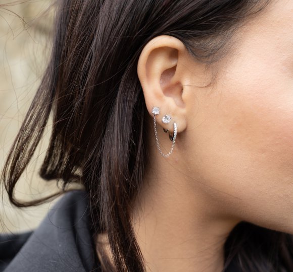 Shine double earrings