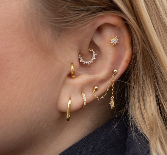 Polar shiny star piercing