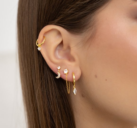 Hanging moon piercing 
