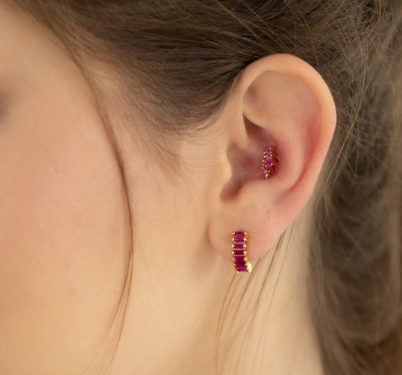 Marquise pink piercing
