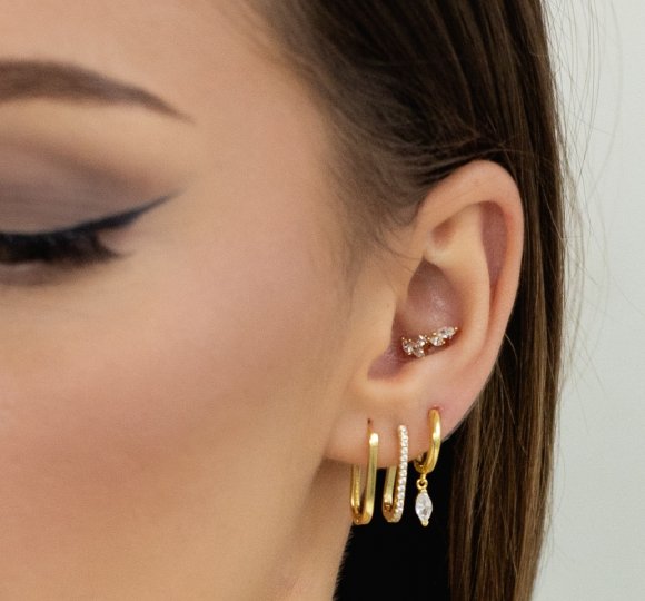 Flower marquise piercing