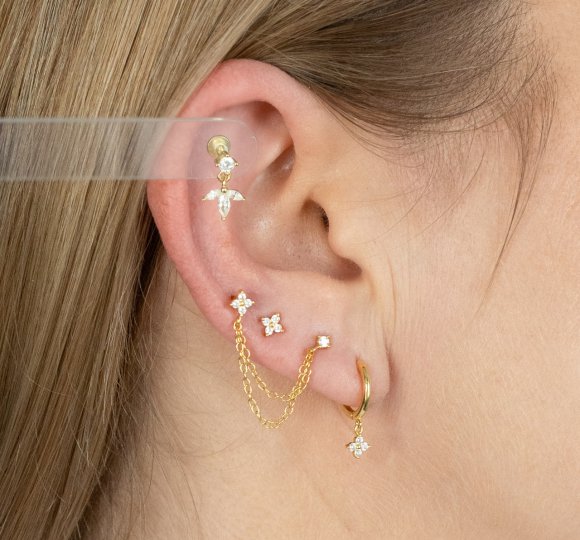 White bloom drop labret