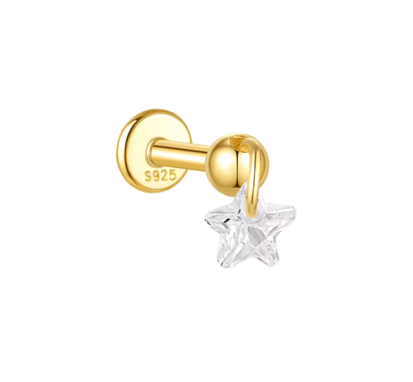 Crystal star labret