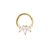 Marquise daith piercing - pozłacany kolczyk piercingowy, kółko