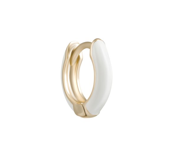 Enamel white huggie