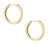 Gold hoops - pozłacane, klasyczne gładkie kółka